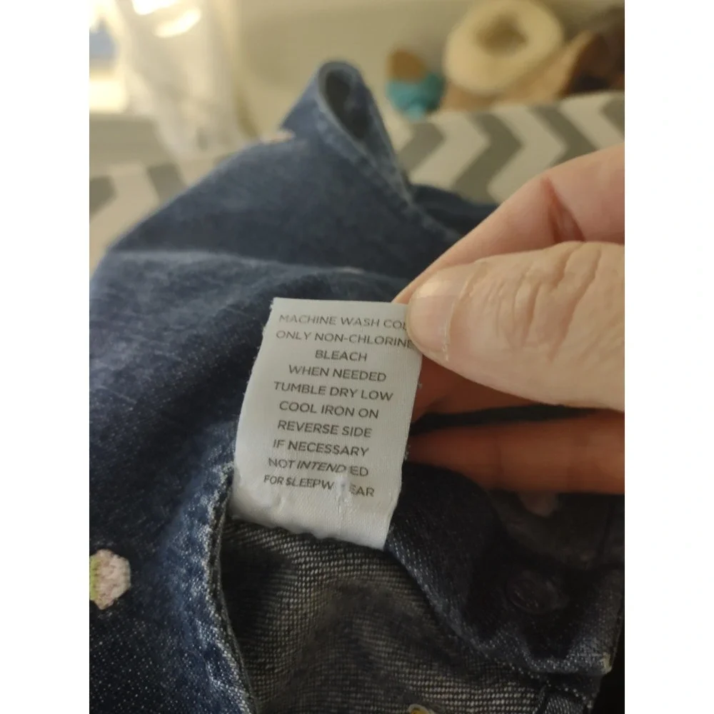 Vintage Gymboree Denim‎ Romper 3/6 Months Cupcake Print Casual